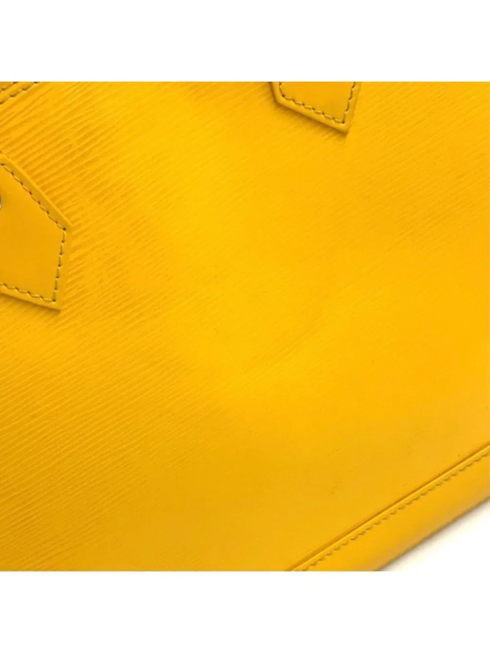Louis Vuitton Alma PM Epi Citron Leather Yellow Handbag Silver